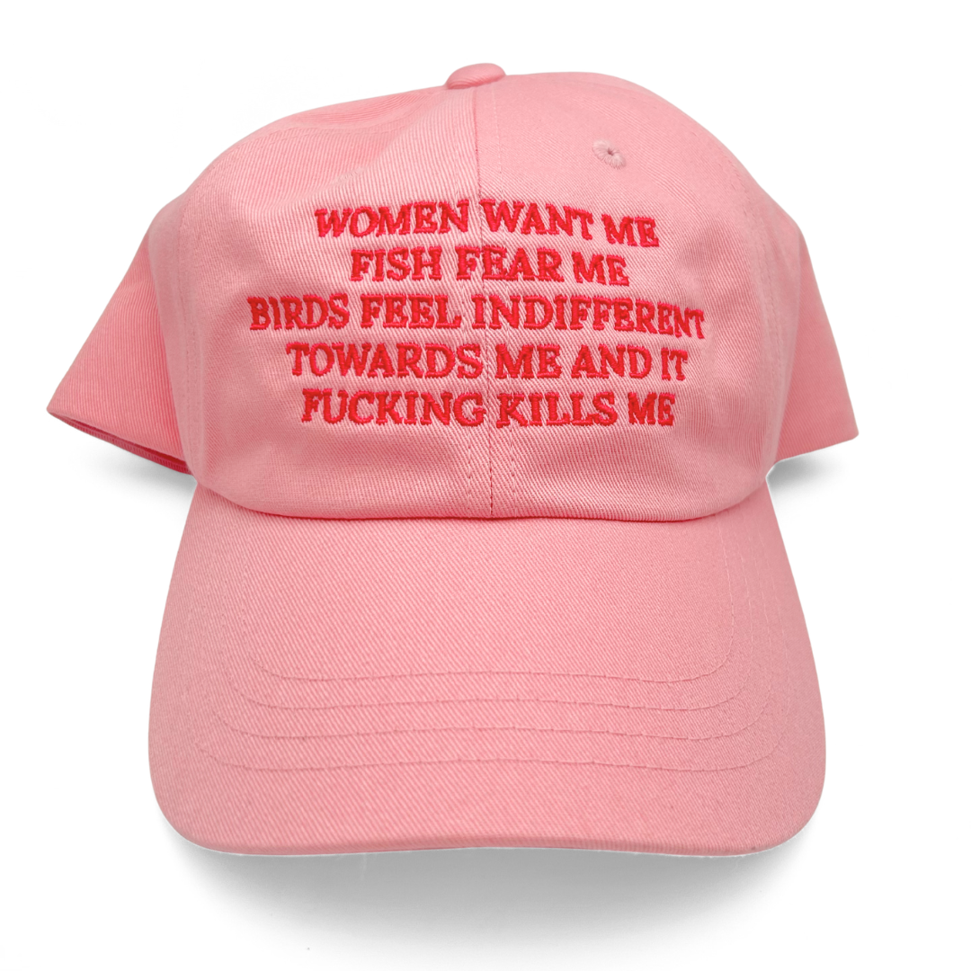 Birds Feel Indifferent Towards Me Hat - Pink